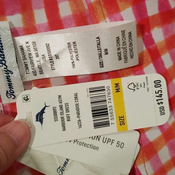 Tommy Bahama NWT Harbour Island asymmetrical hem maxi dress, sz M - Picture 4 of 9